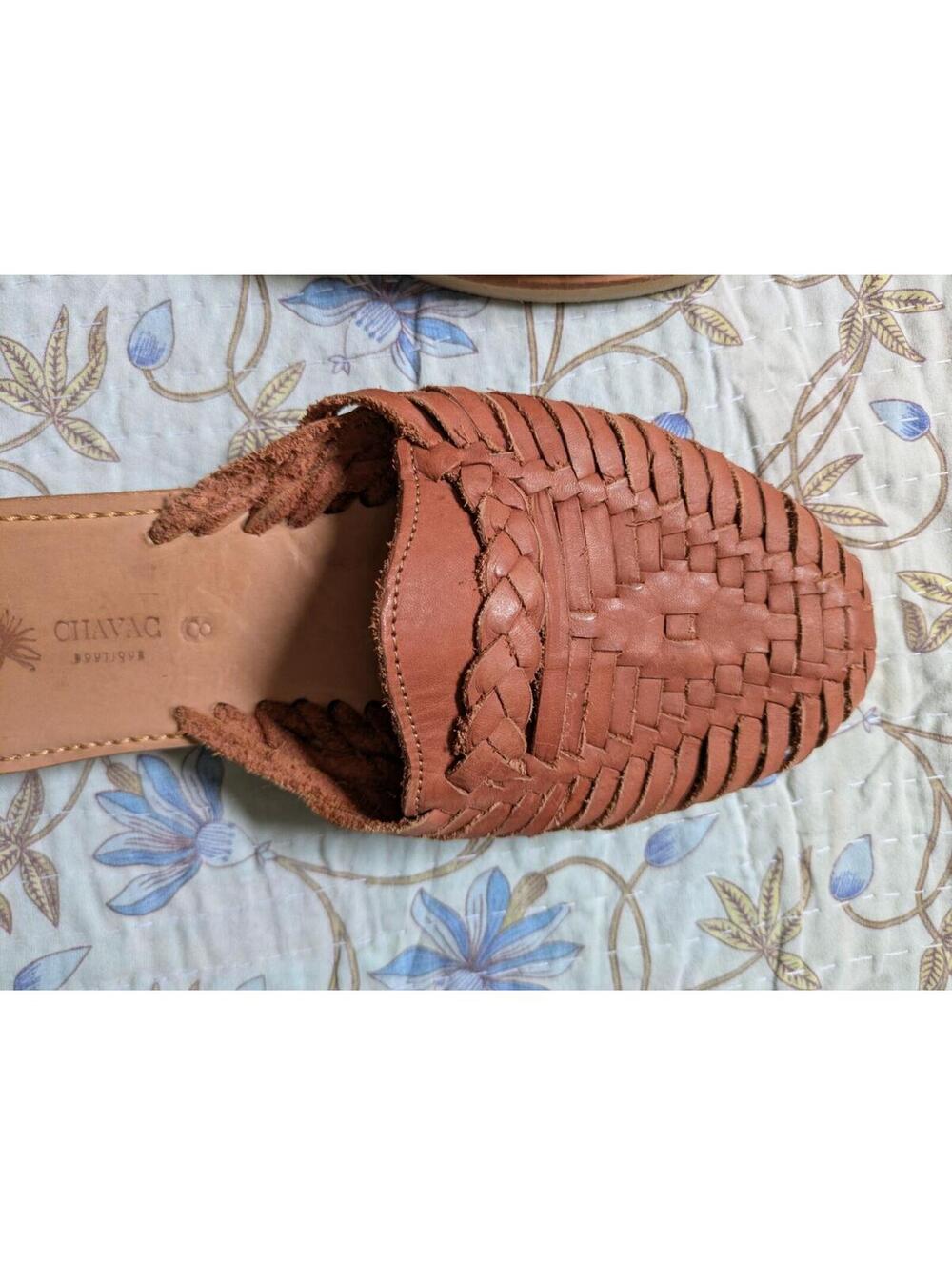 Huarache Leather Authentic Woven Sandals, Boho Coastal Cowgirl Style, Size 8 - Picture 4 of 10
